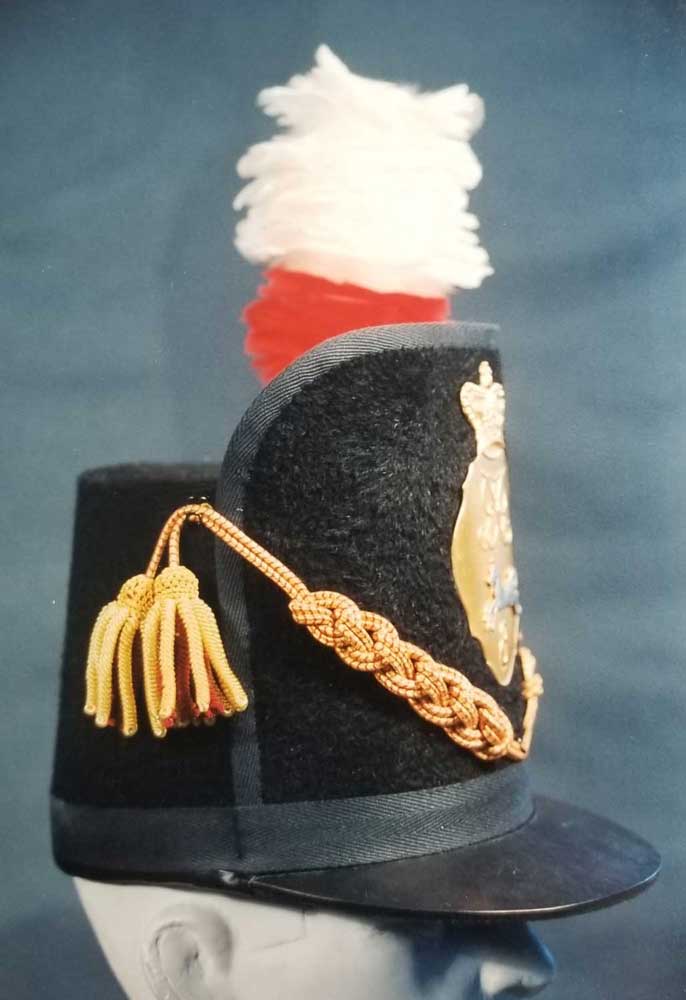 Officer's Belgic shako, King's Regiment. Photo by Peter Twist